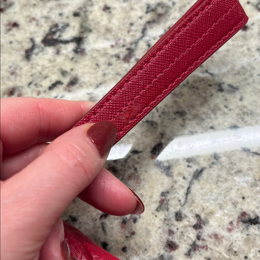 Coach Collette Gathered Leather Red Clutch EUC - Picture 15 of 15